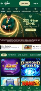 Mr Green sister sites mobile