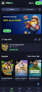 PitBet sister sites mobile