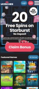 UK Riches sister sites mobile