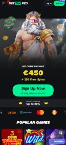 BetOnRed sister sites mobile