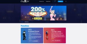 Cool Cat Casino sister sites homepage