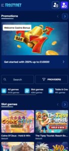 Frostybet sister sites mobile