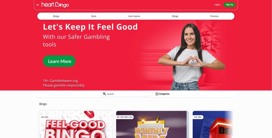 Heart Bingo homepage