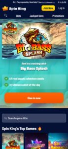 Spin King sister sites mobile