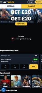 BetMaze sister sites mobile