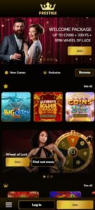 Casino Prestige sister sites mobile
