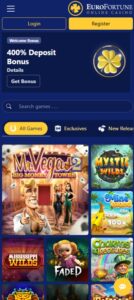 EuroFortune sister sites mobile