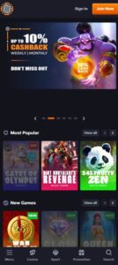 HotSpins sister sites mobile