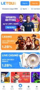 Letou Casino sister sites mobile