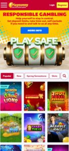 PlaySunny sister sites mobile