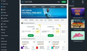 BetVictor sister sites homepage