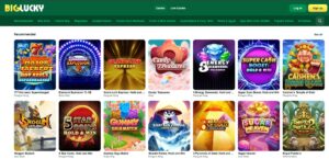 Big Lucky sister sites homepage