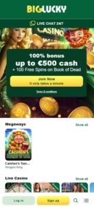 Big Lucky sister sites mobile