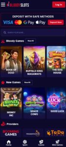 Bloody Slots sister sites mobile