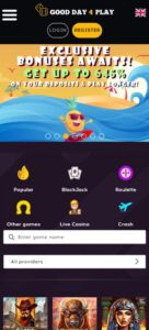 GDF Play sister sites mobile
