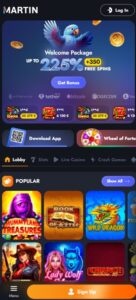 Martin Casino sister sites mobile