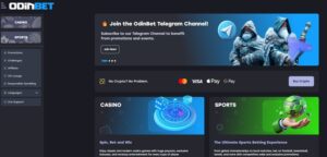 Odinbet sister sites homepage