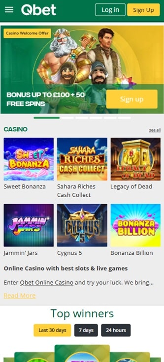 qbet sister sites mobile screenshot