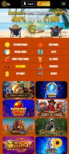 Sun Club Casino sister sites mobile