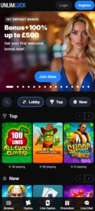 UnlimLuck sister sites mobile
