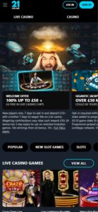 21.co.uk sister sites mobile