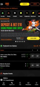 888 Sport sister sites mobile