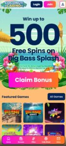 Coconut Casino sister sites mobile