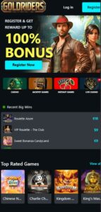 GoldRiders sister sites mobile