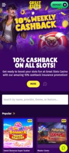 Great Slots sister sites mobile