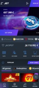 Jet Casino sister sites mobile