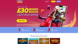 Glitter Bingo sister sites Loony Bingo