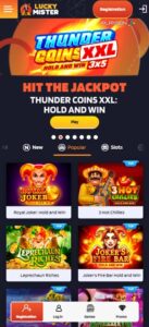 Lucky Mister sister sites mobile