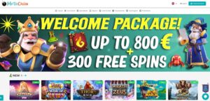 Merlin Casino sister sites homepage