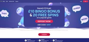 Pick Me Up Bingo sister sites Mint Bingo