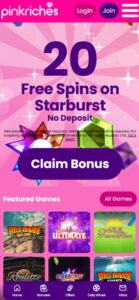 Pink Riches sister sites mobile