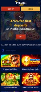 Prestige Spin sister sites mobile