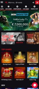 Royal Stars sister sites mobile