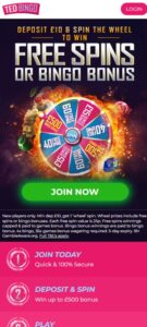 Ted Bingo sister sites mobile