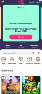 Wild Fortune sister sites mobile