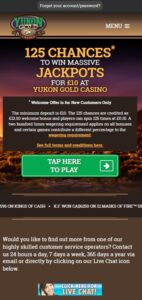 Yukon Gold Casino sister sites mobile
