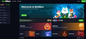 Betillion sister sites homepage