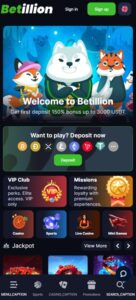 Betillion sister sites mobile