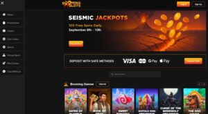 Booming Slots sister sites homepage