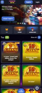Disco Win sister sites mobile