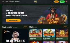 Hey Ho Casino sister sites homepage