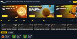 Max Casino sister sites homepage