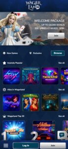 Wager Land sister sites mobile