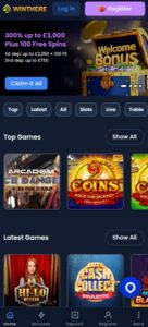 WinThere sister sites mobile