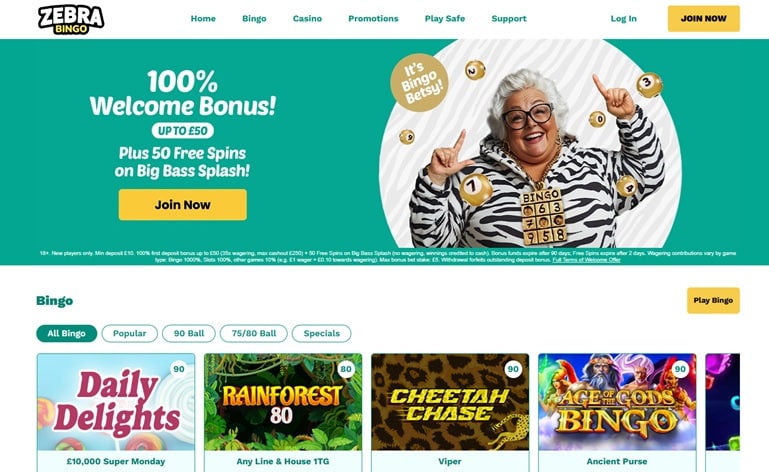 jazzy cat sister sites zebra bingo