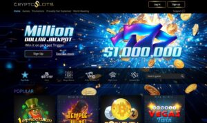 CryptoSlots sister sites homepage